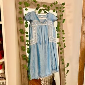 ☼ Boho Blue Mini Dress